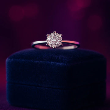 0.50 Carat (ctw) Gallery Lab-Grown Solitaire Ring in 14k White Gold