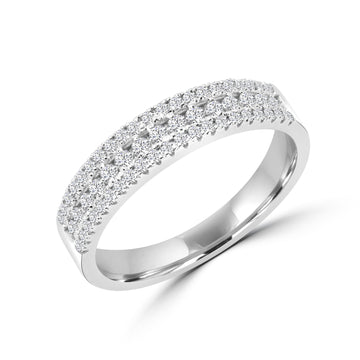 Semi-eternity affection diamond ring 0.40 (ctw) in 14k white gold