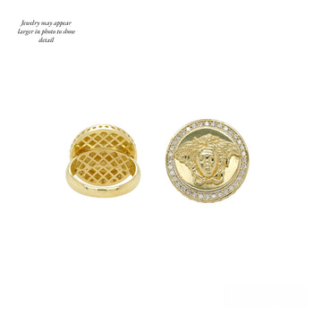 Bague en or jaune 14 carats et diamants soleil 0,40 (ct)