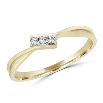 Promise ring in 10k yellow gold with 0.05 (ctw)