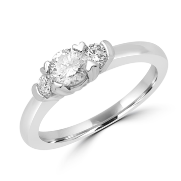 Glittery engagement ring 0.68 (ctw) in 14k white gold