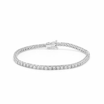 5.42 Carat (ctw) 3 MM each Lab-Grown Diamond Tennis Bracelet 7" in 14k White Gold