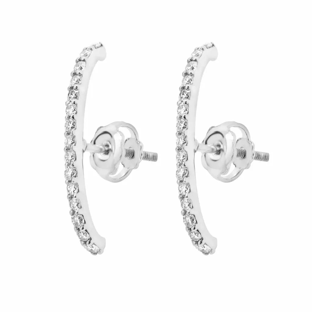 Boucles d'oreilles élégantes en diamant 0,30 (ct) en or 14 carats 