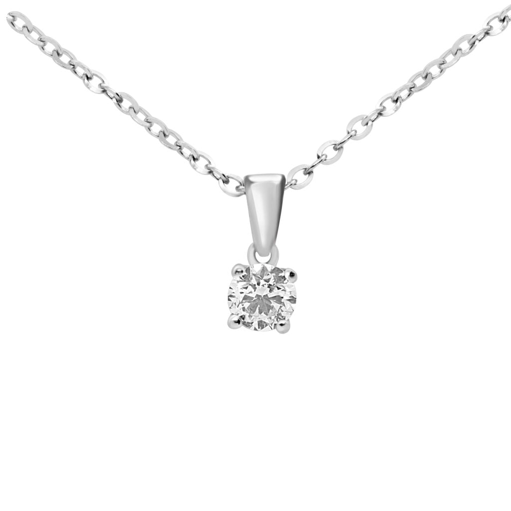 Solitaire pendant Lab-grown diamond 0.50 (ctw)F SI1 in 14k gold