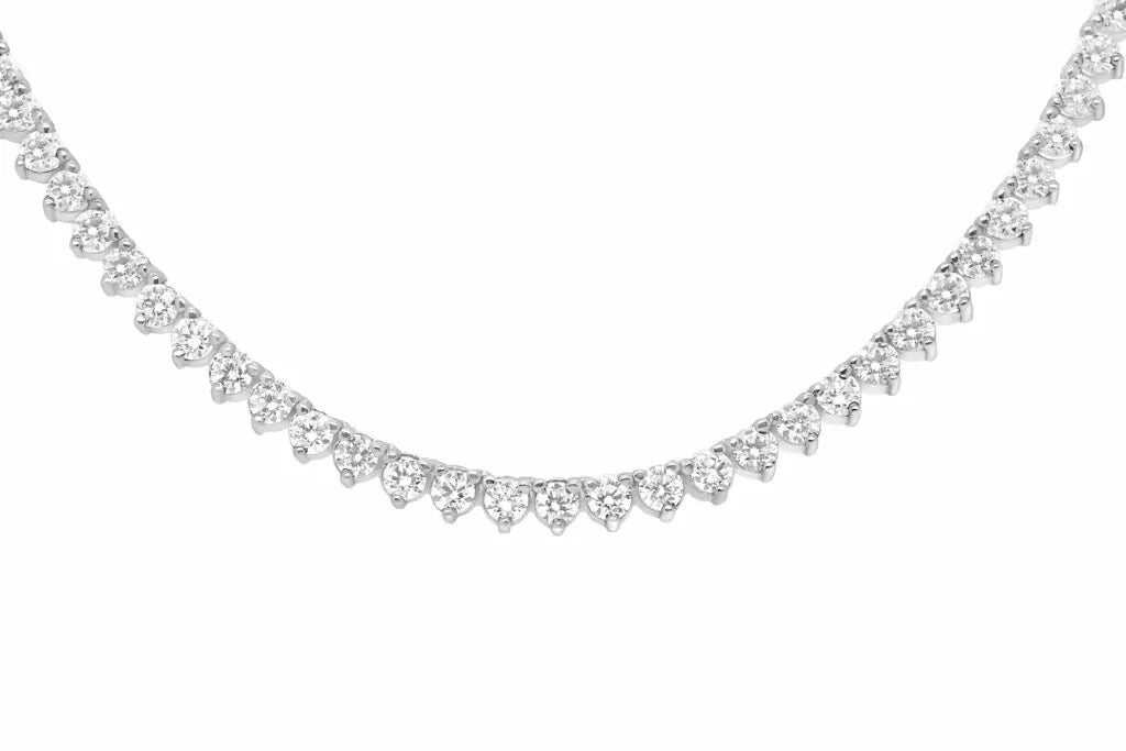 lab grown diamond Tennis necklace 8.40 (ctw) 14k gold