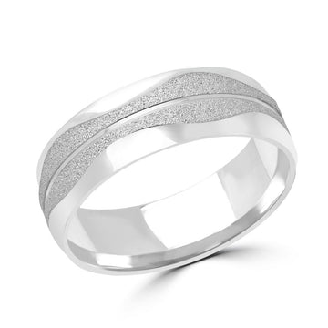 Comfort Fit Wavy Wedding Band 6mm