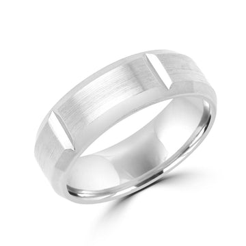 Ravishing style white gold wedding Band (6mm)