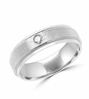 Men stylish diamond wedding band 0.07 (ctw)