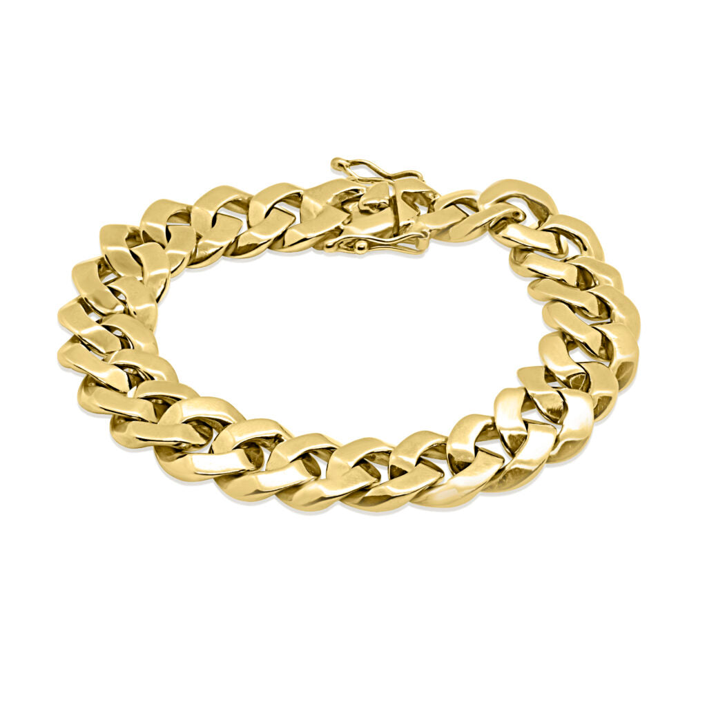8″ 18K Gold cuban link bracelet