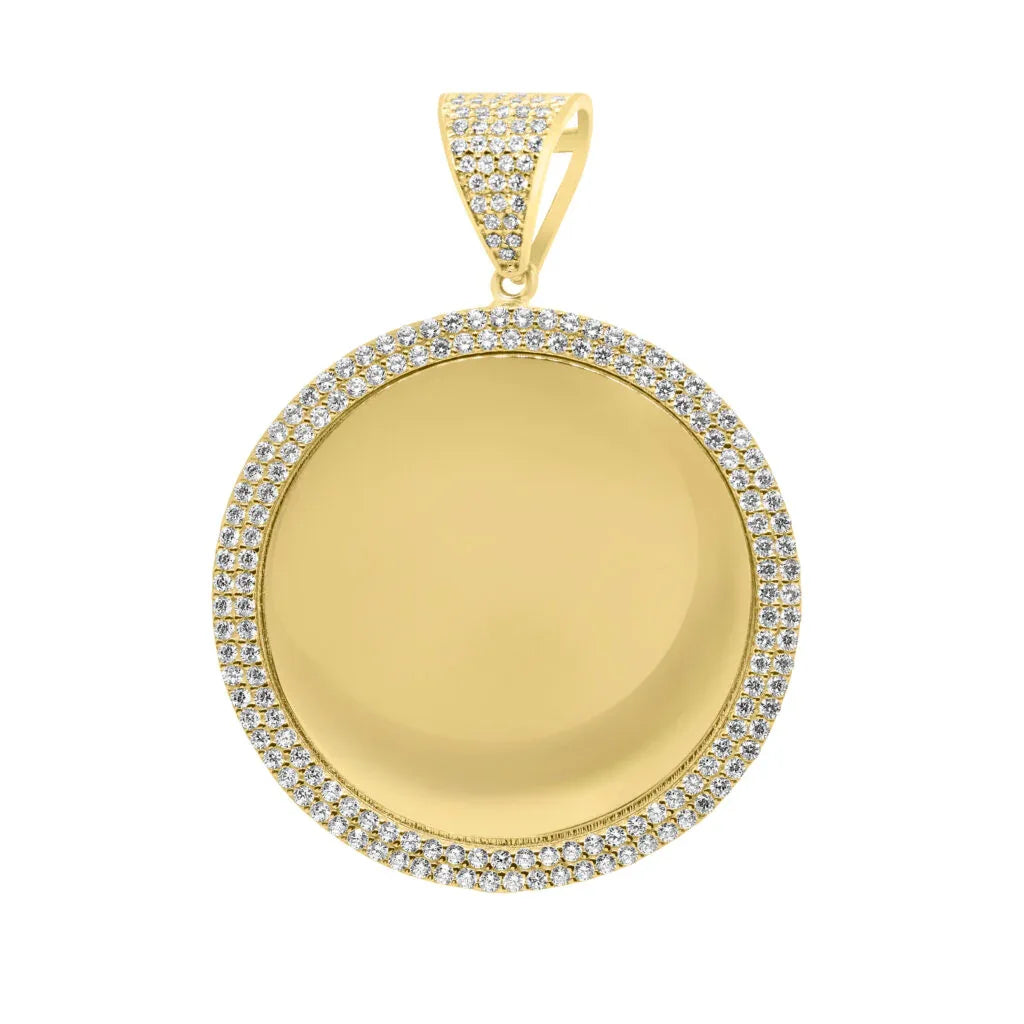 T:Pendentif Cercle T1 étroit en or rose 18 carats et pavé de diamants | & Co. France T:Pendentif Cercle T1 étroit en or rose 18 carats et pavé de diamants | & Co. France