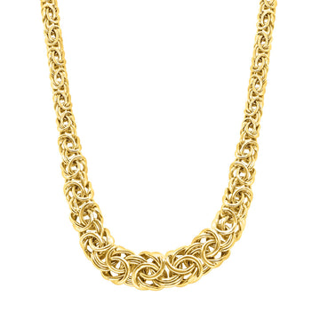 17″ 10K Yellow gold bizantin necklace