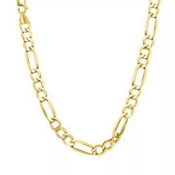 5.6mm 10K Yellow gold figaro chain