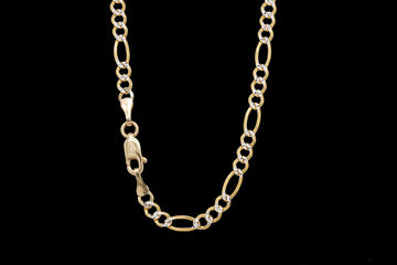 10K 3.7mm  Yellow gold figaro chain
