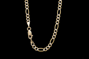 18″ 10K Yellow gold figaro chain