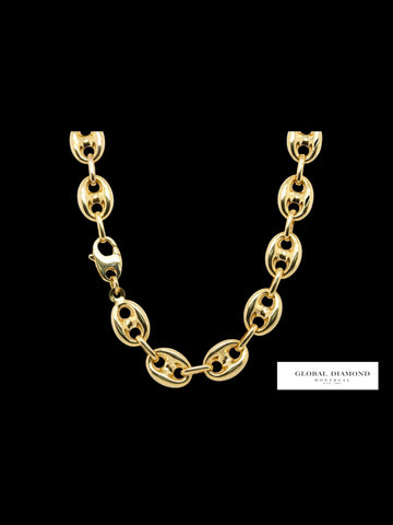 22″ 9.5mm fancy ladies necklace Yellow gold
