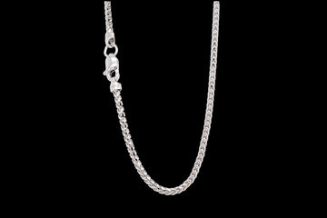 22″ 1.7mm 10K White gold franco chain