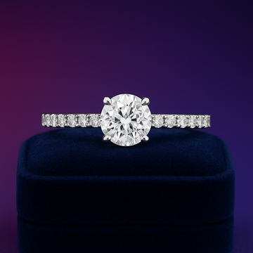 Classic solitaire engagement ring 1.36 (ctw) D VS1 in 14k white gold