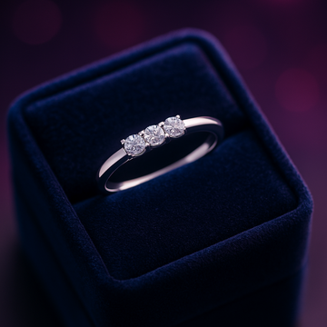 Lovable trinity ring 0.24 (ctw) in 14k gold