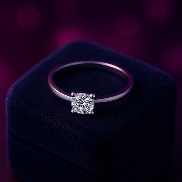 Elegant solitaire engagement ring in 10k yellow gold