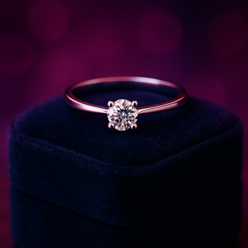 Bague de fiançailles solitaire accrocheuse 0,50 (ctw) en or blanc 14 carats