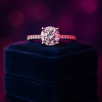 Hidden halo lab-grown diamond ring 1.25 (ctw) in 14k gold