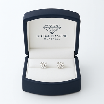 Lab-grown diamond Stud earrings total 0.40 CTW in 14k white gold