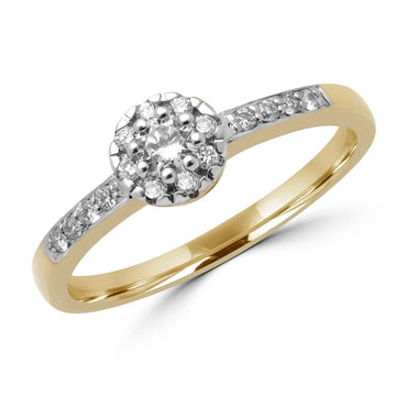 Intricate halo engagement ring 0.36 (ctw) in 10k yellow gold