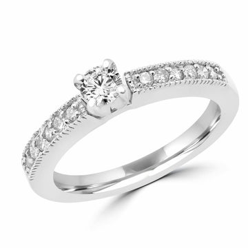 Sparkly engagement ring 0.27 (ctw) in 14k white gold