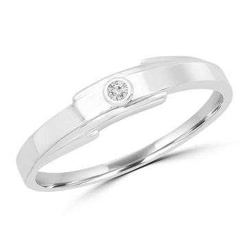 0.02 carat round diamond accent promise ring in 10k white gold