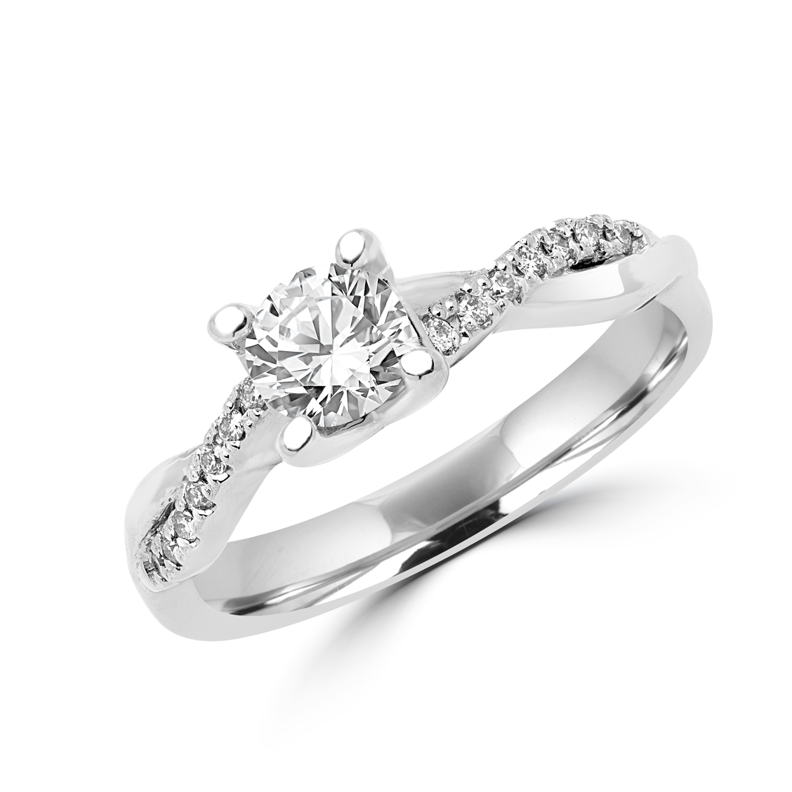 Twist of love lab-grown diamond ring 1.14 (ctw) in 14k gold