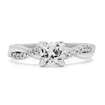 Twisted solitaire lab-grown diamond ring 0.64(ctw) in 14k gold