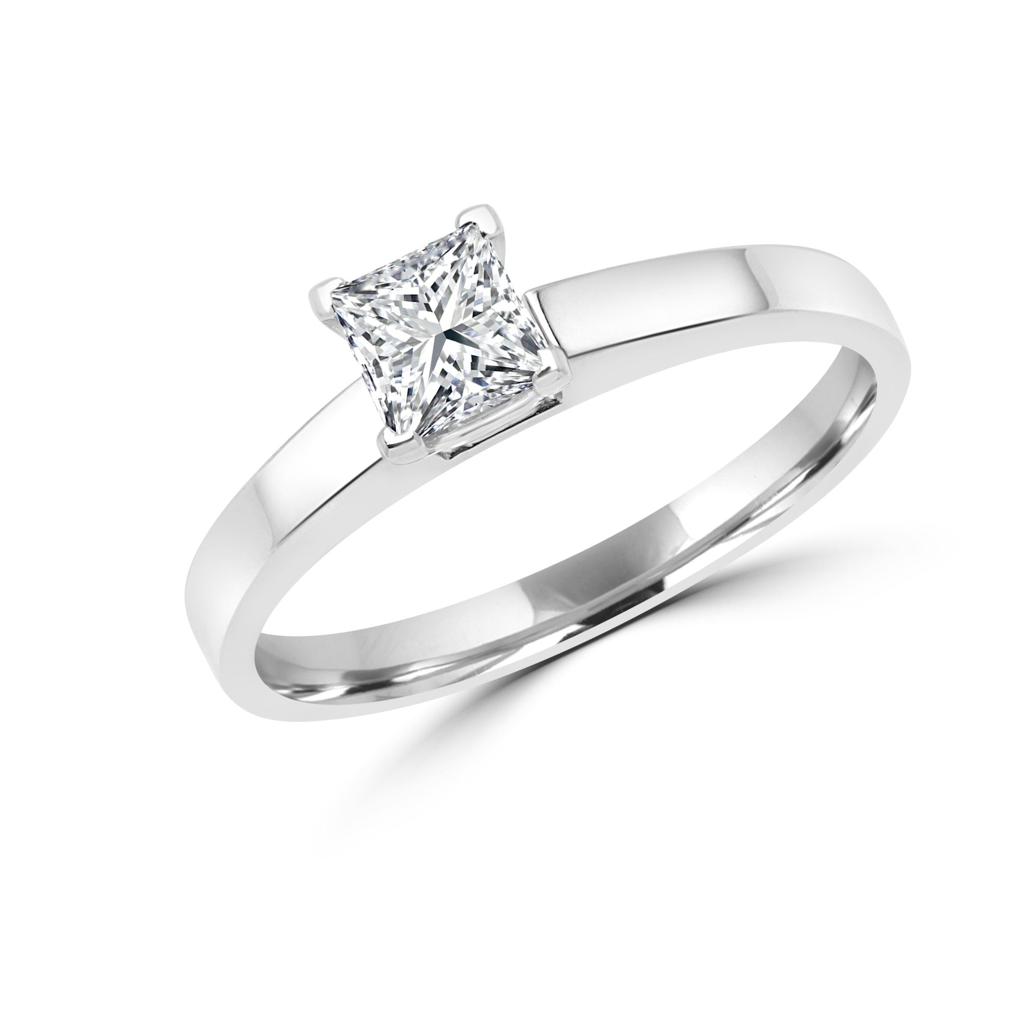 Princess solitaire lab-grown diamond ring 0.50 (ctw) 14k gold