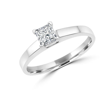 Princess solitaire lab-grown diamond ring 0.50 (ctw) 14k gold