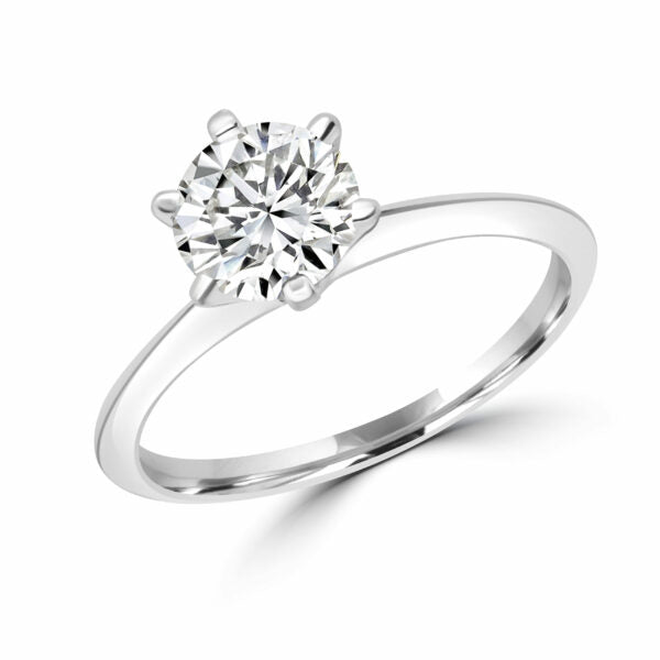 Solitaire ring lab grown diamond 1.01 (ctw) E vs1 14k gold