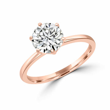 lab-grown solitaire ring 1.22 (ctw)14k rose gold