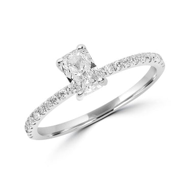 Radiant cut lab-grown solitaire diamond 0.69 (ctw) in 14k gold