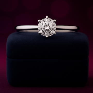 Platinum Solitaire Lab-Grown diamond ring 1.01 (ctw)