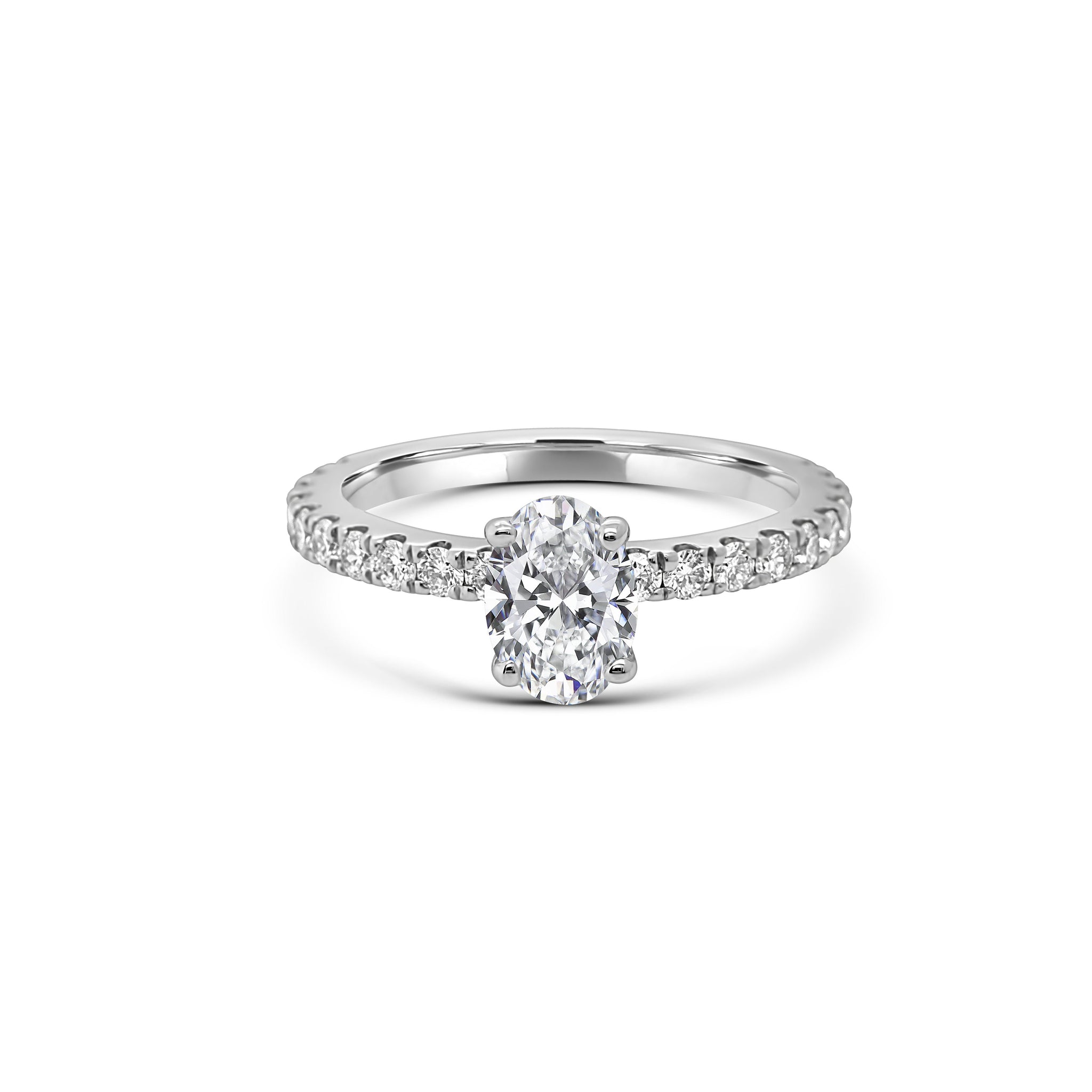 Oval solitaire lab-grown diamond ring 1.54 (ctw)  14k gold