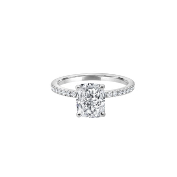 Cushion cut lab-grown diamond engagement ring 1.70 (ctw ) 14k gold