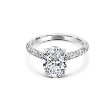 Diamant solitaire cultivé en laboratoire taille radiant 2,30 (ct) en or 14 carats 