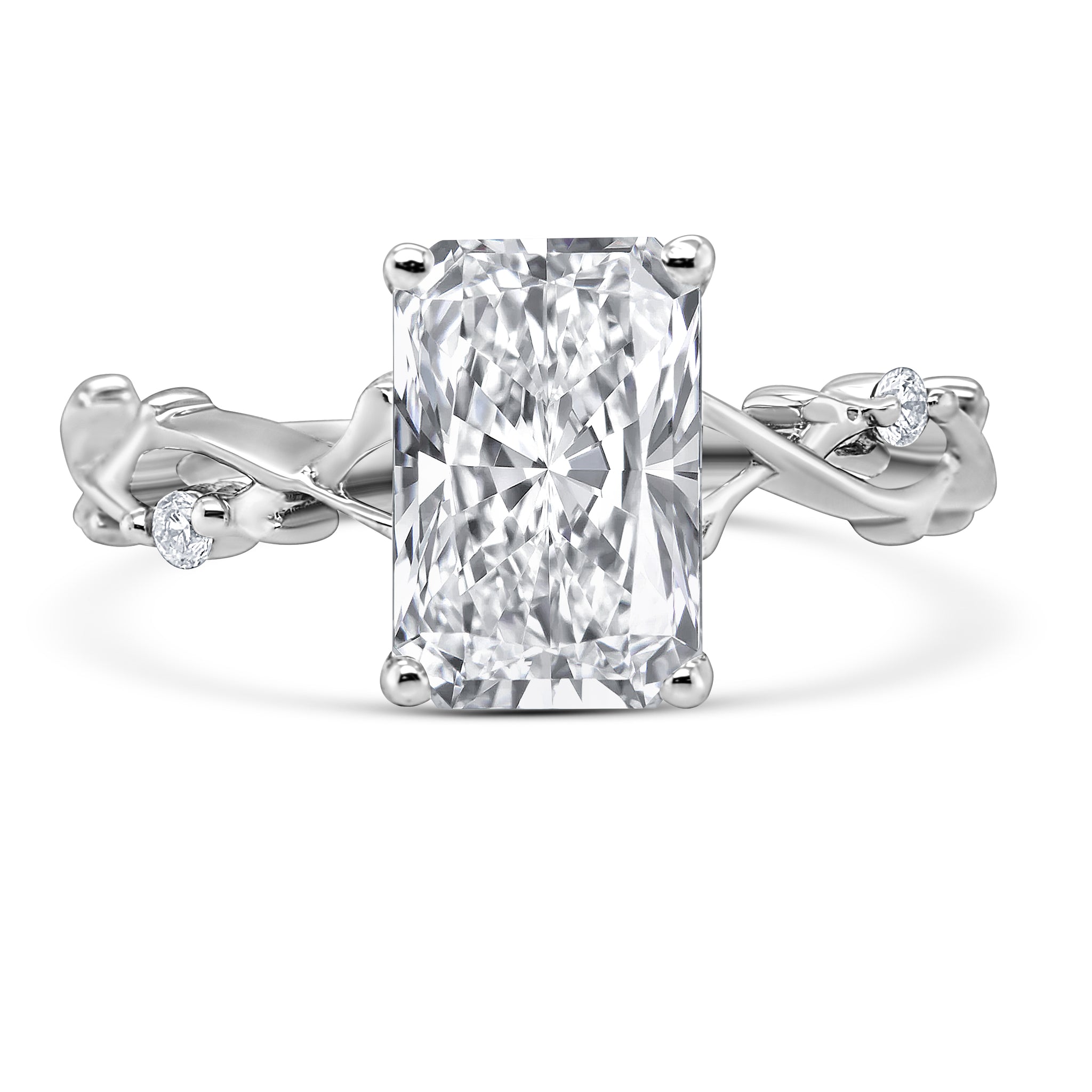 Radiant cut lab-grown solitaire diamond 2.64 (ctw) in 14k gold