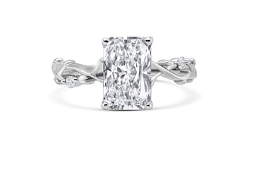 Diamant solitaire cultivé en laboratoire taille radiant 1,77 (ctw) en or 14 carats