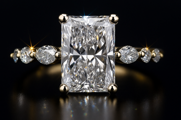 Radiant solitaire lab-grown diamond ring 2.27(ctw) VS1 D 14k gold