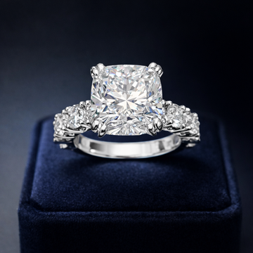 Bague solitaire diamant synthétique taille ronde 1,20 (ct) en or 14 carats