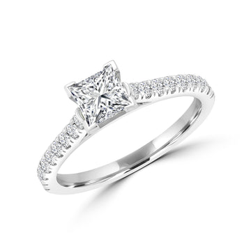 Princess cut solitaire lab-grown diamond ring 1.50 (ctw) 14k gold