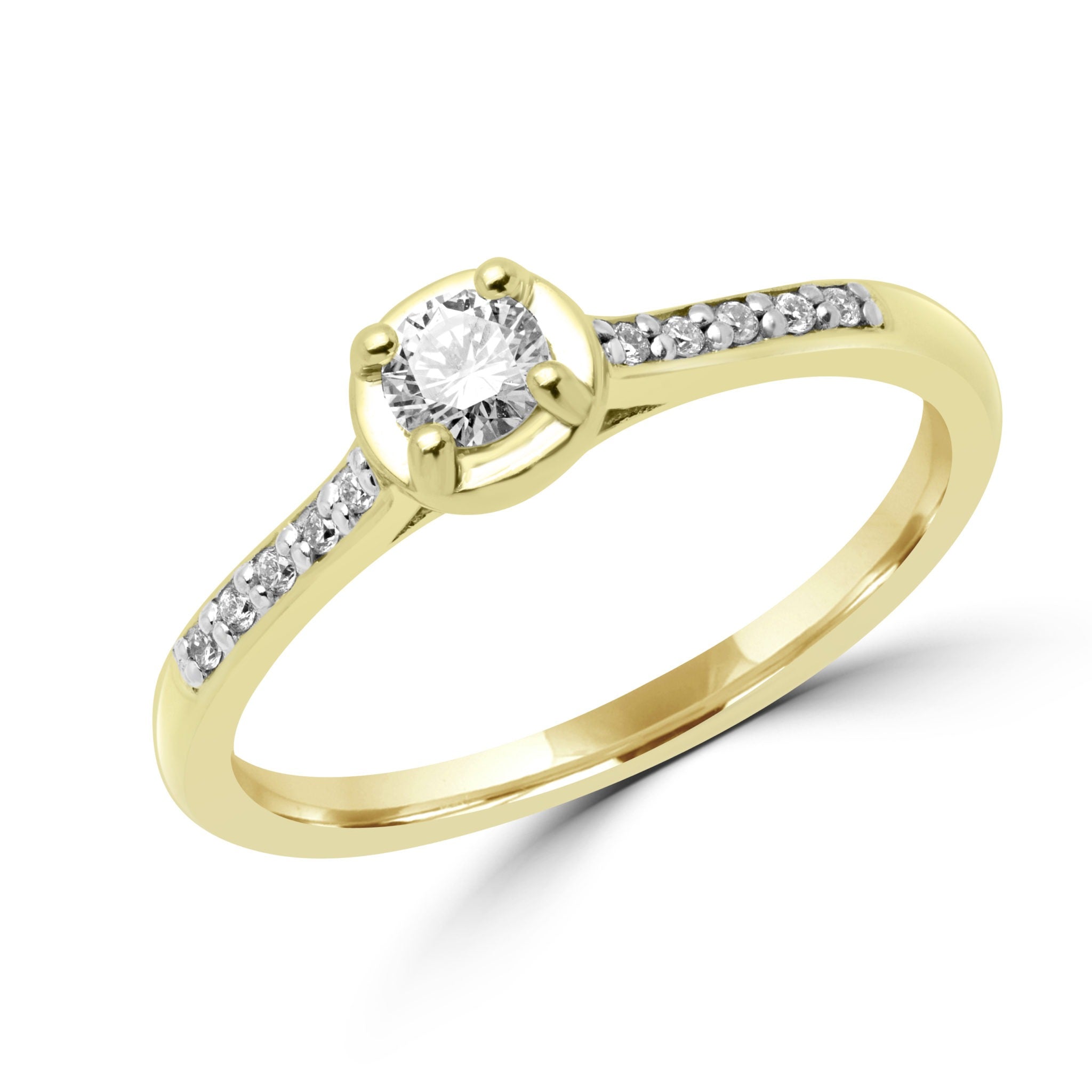 Fashionable solitaire engagement ring 0.28 (ctw) in 10k gold