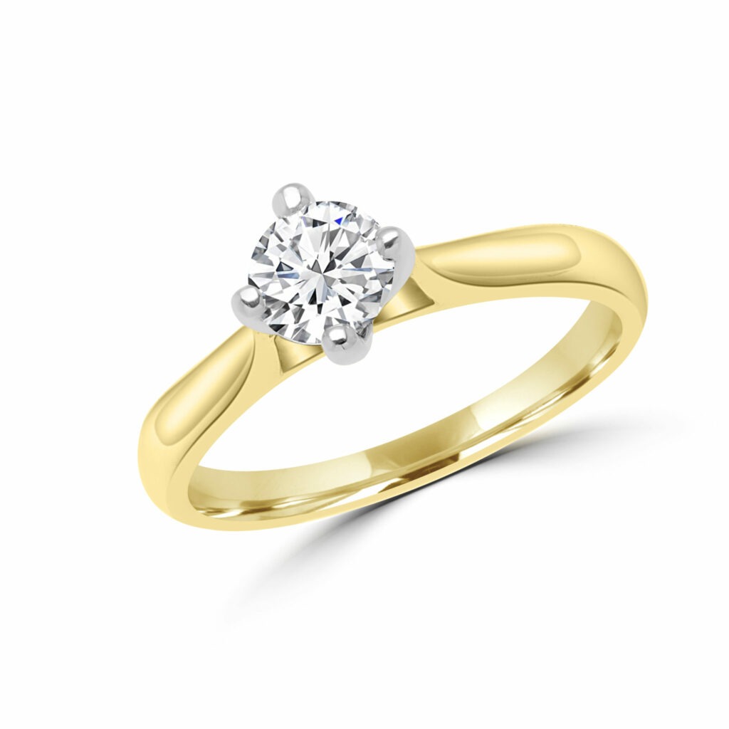 Natural diamond solitaire ring 0.50 (ctw) in 14k gold