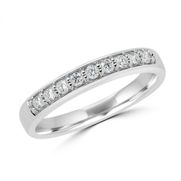 Anniversary semi-eternity ring 0.20 (ctw) in 14k white gold