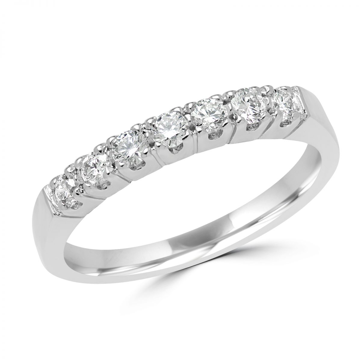Semi-eternity diamond ring 0.30 (ctw) in 14k white gold