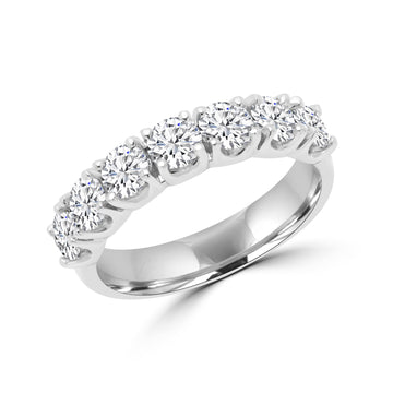 Elegant semi-eternity ring 2.08 (ctw) in 14k white gold